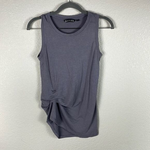 Athleta Threadlight Twist Tank Top Athleisure Work Out Gray Modal Sz XXS - Picture 3 of 10